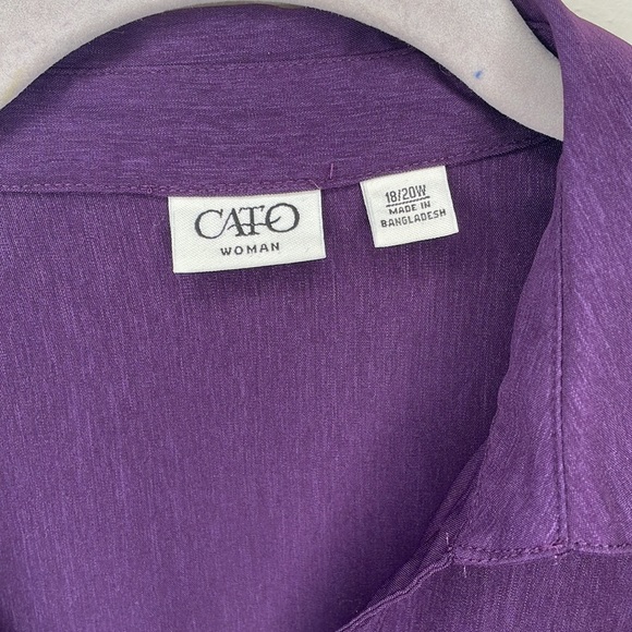 Cato woman button down blouse 3/4 sleeves size 18/20W - Picture 2 of 7